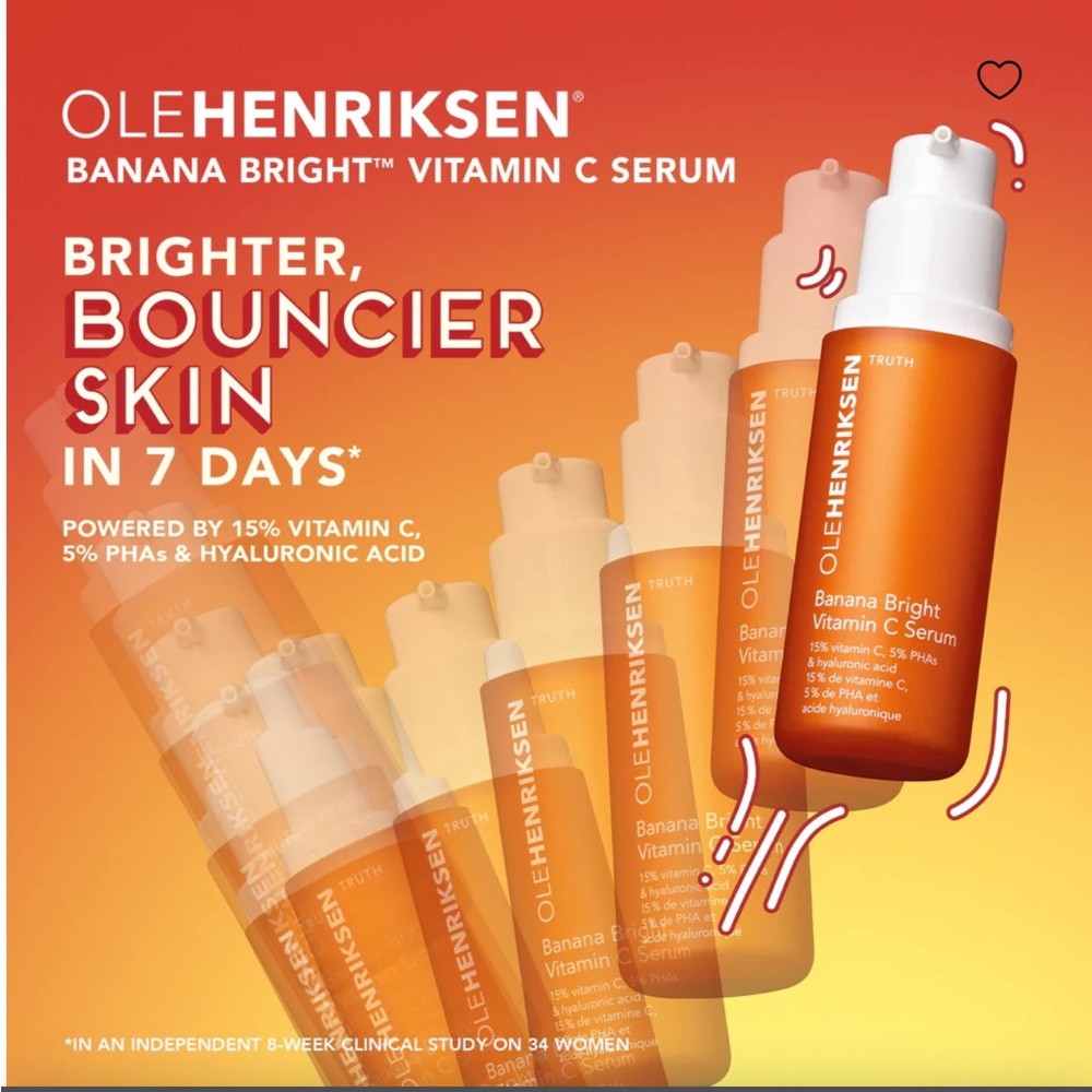 OLE HENRIKSEN Banana Bright Vitamin C Serum 1oz $71 NIB - Picture 6 of 12